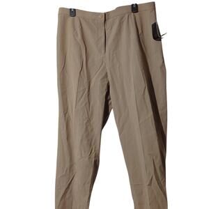 NWT Rafaella 18W Classic Brown Pinstripe Trousers